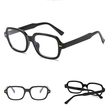 Imagem de Óculos de Sol Quadrado Unissex Moda Masculino Feminino Moda Pequena Armação Amarela Óculos de Sol Feminino Retro Rebite Óculos UV400,8, pc