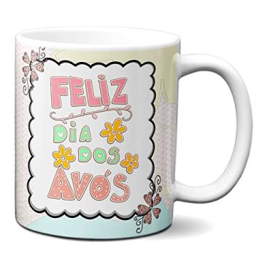 Imagem de Caneca De Cafezinho Com Amor Presente Feliz Dia Dos Avós (Branca)
