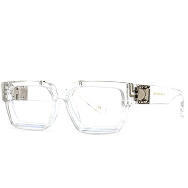 Imagem de Óculos de sol quadrados superdimensionados femininos de luxo masculinos óculos de sol vintage designer uv400 retro óculos com estojo, 1, China