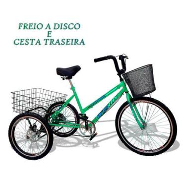 Triciclo adulto Onix com freio a disco violeta