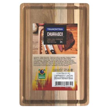 Imagem de Tábua Retangular para Churrasco 40x27 cm em Madeira Tramontina