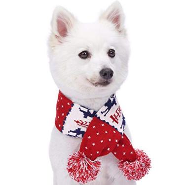 Imagem de Blueberry Pet 20+ Padrões Roupas de Natal - Suéteres de Natal para a família para cães, crianças e pais, moletons adoráveis para cãesBlueberry Pet Dog Scarf - Large 43396-169370