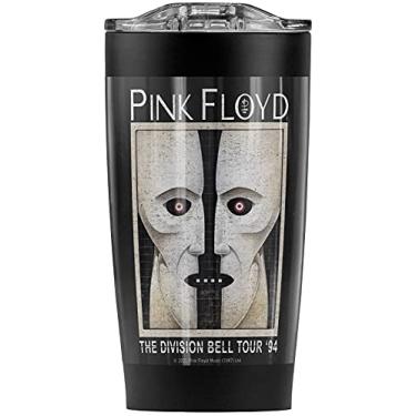 Imagem de Pink Floyd The Division Bell Copo de viagem de aço inoxidável 590 ml, isolado a vácuo e parede dupla com tampa deslizante à prova de vazamento | Ótimo para café/bebidas quentes e bebidas frias