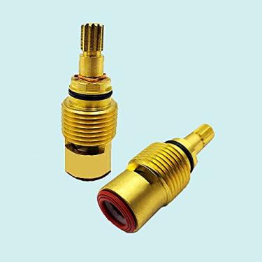 Imagem de Válvulas de torneira de cartucho de torneira para misturador, torneira de disco de latão de substituição, cartucho de torneira de cerâmica para válvula de torneira quente e fria, válvula de torneira de cerâmica para torneira de banheiro ou cozinha