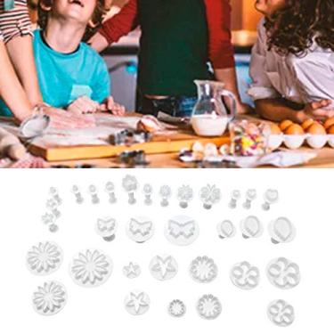Imagem de Conjunto de assar, biscoitos bonitos de aplicação ampla com materiais plásticos de qualidade alimentar para gravação de decoração de bolo