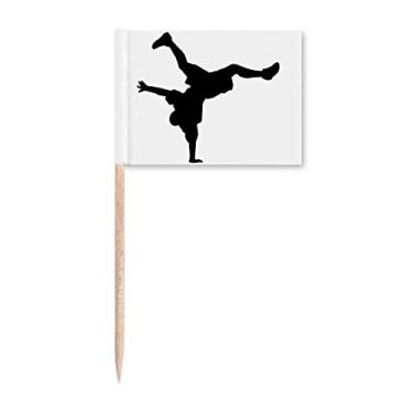 Imagem de Bandeiras de palito de dente para dançarino quebrando mão marcador para decoração de festa