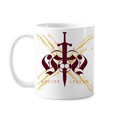 Imagem de Caneca de totem da liga de futebol da Idade Média Espada Cerâmica Copo de Porcelana de Café