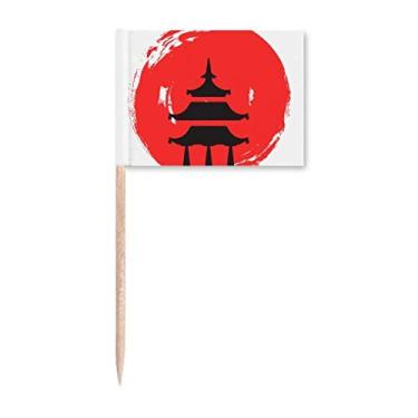 Imagem de Temple Brush Japão, palito, bandeiras, marcadores, decoração de festa