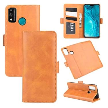 Imagem de YUNCHAO Caixa de telefone Para a Huawei Honor 9x Lite Lite Dual-late Fivela Magneticle Horizontal Flip Leather Case com titular e slots de cartão e carteira capa para celular