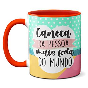 Imagem de Caneca Da Pessoa Mais Foda Desse Mundo Lhama Fofa Meditando (Vermelha)