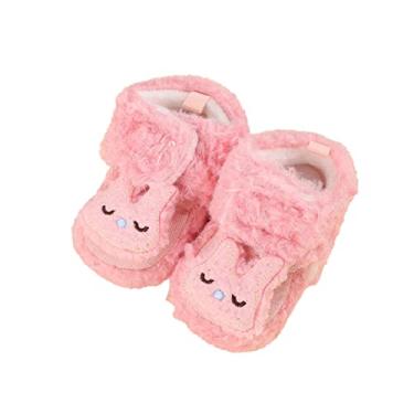 Imagem de Sapatos de inverno infantis para bebês meninos e meninas sapatos de chão de pelúcia antiderrapante sapatos de balé para meninas pequenas, B, 0-3 meses