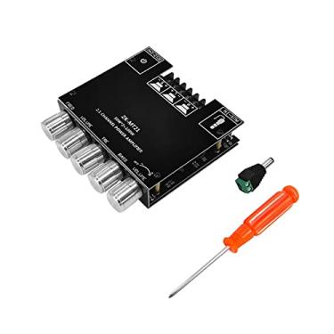 Imagem de predolo Módulo de amplificador de áudio, 50W+50W+100W 12V-24V Entradas AUX Placa de amplificador de potência de áudio, placa de amplificador para, ZK-MT21