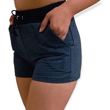 Imagem de Shorts Moletom feminino Moletinho Bermuda Curto Com Bolso Tamanho:G;Cor:Cinza Escuro