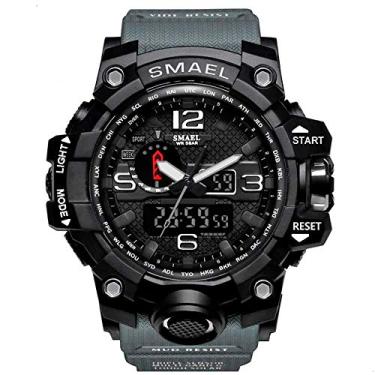 Imagem de Relógio Masculino Shock Militar Prova D'água Smael Cinza Cor:Cinza
