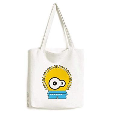 Imagem de Universo Alienígena e amarelo monstro alienígena sacola de compras bolsa casual bolsa de mão