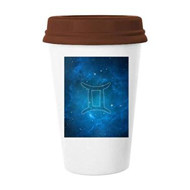 Imagem de Caneca Starry Night Gemini Zodíaco Constelação Caneca Café Copo Cerâmica Copo