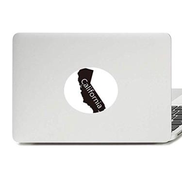 Imagem de Adesivo de notebook com emblema de vinil do mapa da Califórnia dos Estados Unidos
