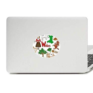 Imagem de Adesivo de notebook com emblema de vinil da bandeira nacional do Reino Unido Wales Landscap