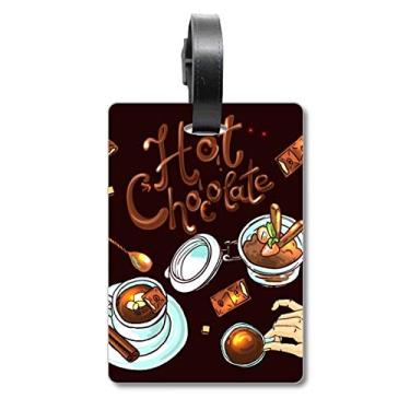 Imagem de Chocolate, sobremesas, bebida, França, mala, etiqueta para bagagem, cartão pendurado, etiqueta para molho