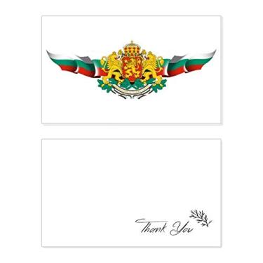 Imagem de Emblema nacional da bandeira da Bulgária Cartão de agradecimento de aniversário
