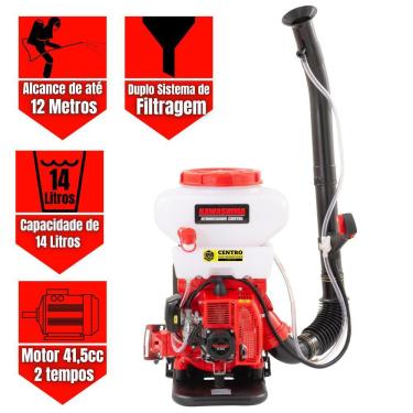 Imagem de Atomizador e Pulverizador Costal á Gasolina Kawashima AT4314 Com Motor 2 Tempos 41,5cc Ideal Para Sanitização de Ambientes