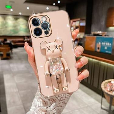 Imagem de Candy Bead Bear Holder Bracelet Strap Phone Case For iphone 14 12 Pro Max Mini 11 13 Pro X XS XR 6 S 7 8 Plus SE Plating Cover, 5, for iphone 12