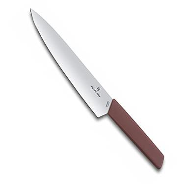 Imagem de Faca para fatiar Victorinox Swiss Modern Colors, cabo Cabernet, 22cm