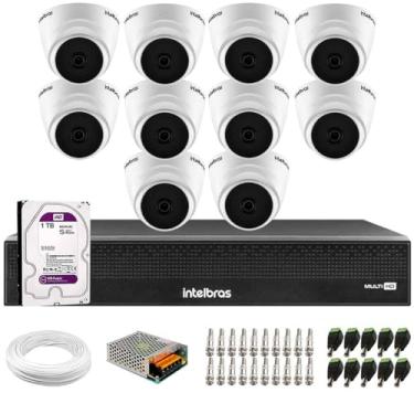 Imagem de Kit 10 Câmeras Intelbras VHL 1220 D HDCVI LITE Dome Full HD 1080p IR 20m + Dvr Intelbras MHDX 3116-C 16 Canais + HD 1TB Purple