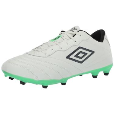Imagem de Umbro Chuteira de futebol masculina Tocco 3 Premier Fg, Branco/Preto/Verde, 8