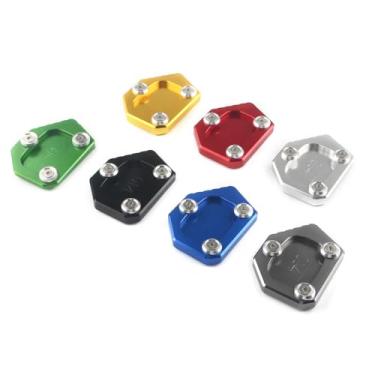 Imagem de FINMOKAL Suporte lateral para motocicleta CNC suporte de extensão de pé placa de suporte apto para Honda NC750S/X CBR650F CBR500R XADV e para Honda NC700S/X 2012-2016