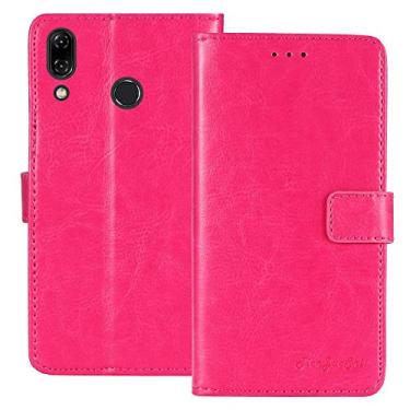 Imagem de TienJueShi Capa protetora de couro flip estilo livro rosa carteira TPU silicone Etui para Asus Zenfone 5 ZE620KL 6,2 polegadas