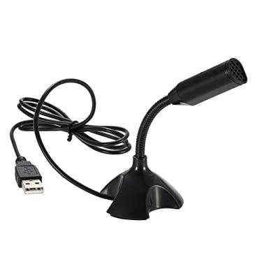 Imagem de Microfone de mesa USB Microfone ajustável 360 ° Suporte para bate-papo por voz Microfone de gravação para PC Mac com porta USB