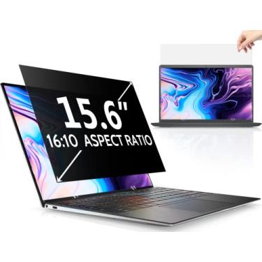 Imagem de Peslv Tela de privacidade para laptop de 15,6 polegadas compatível com Lenovo Hp Dell, Acer, Asus Thinkpad Envy Xps Computer 16:10, protetor de filtro de luz azul antirreflexo removível, protetor de segurança para monitor de 15 polegadas