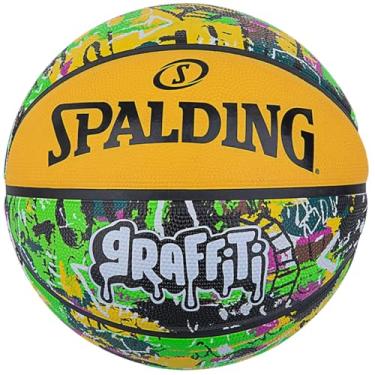 Imagem de Bola Basquete Spalding Graffiti, Amarelo e verde, 7