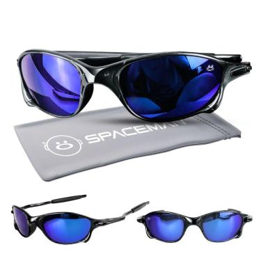 Imagem de oculos sol juliet mandrake lupa masculino proteção uv + case moda casual armação preta...