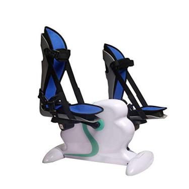 Imagem de Exercitador de pedal elétrico motorizado, bicicleta ergométrica para mãos, braços, joelhos e pernas, mini equipamento de reabilitação de ciclismo para deficientes físicos, suporte azul 69Tra