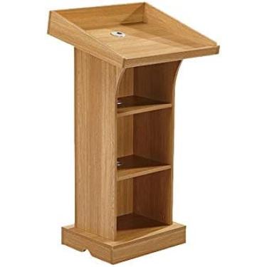 Imagem de Púlpito para sala de conferência, mesa de conferência, moderador de hotel, campus da empresa, para casamento em restaurante, carvalho novo, tamanho único