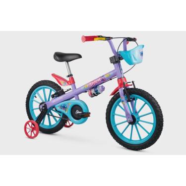 Imagem de Bicicleta Infantil Aro 16 Com Rodinhas Bike Disney - Stitch - Nathor