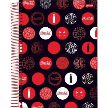 Imagem de Caderno espiral universitário capa dura 1 matéria 96 folhas coca cola trends jandaia