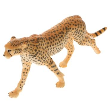 Imagem de Toyvian Modelo De Leopardo De Plástico Simulado Decoração De Festa De Animais Animais Selvagens Brinquedo De Animais Infantis Brinquedo Cognitivo Simulação Estatuetas De Animais