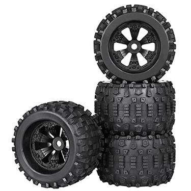 Imagem de Aimrock Combo de rodas e pneus Monster Truck RC 1/8 pré-montado 17 mm Hex 9,6 cm, diâmetro externo 17 cm para carro off-road Traxxas MAXX Arrma Kraton Notorious 6S Redcat HPI VRX RC, conjunto de 4