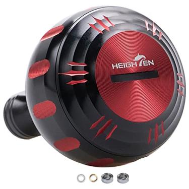 Imagem de HEIGHTEN Puxador de molinete de pesca para Shimano Daiwa Carretel giratório Stradic Vanford Sahara FI Tranx SLX Ballistic Exceler Tatula (35 mm - Preto e Vermelho) (90)