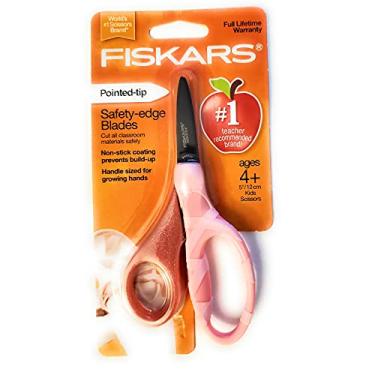 Imagem de Fiskars Tesoura infantil de ponta pontiaguda, 12,7 cm, rosa