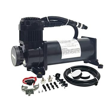 Imagem de HONSDUKE Compressor de ar resistente 12V 200PSI, serve para todos os veículos, substituição universal para carro/caminhão/picape/jipe/buzina de trem/suspensão/kit de saco sistema, preto e prata