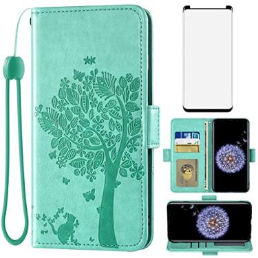 Imagem de Asuwish Capa tipo carteira compatível com Samsung Galaxy S10 Plus, vidro temperado, protetor de tela flip com porta-cartões, capa para celular para Glaxay S10+ Galaxies S10plus 10S Edge S 10 10 plus