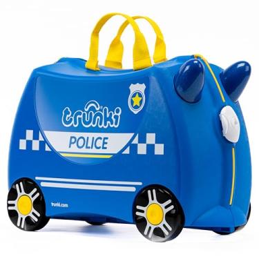 Imagem de Mala Infantil Carro de Policia Sua Viagem Muito Mais Divertida, Trunki, Azul