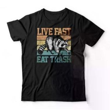 Imagem de Camiseta Live Fast Eat Trash-Masculino