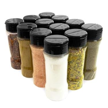 Imagem de Henriplast 12 Potes de Tempero Condimento com Tampa Dosadora de Plástico + Etiquetas