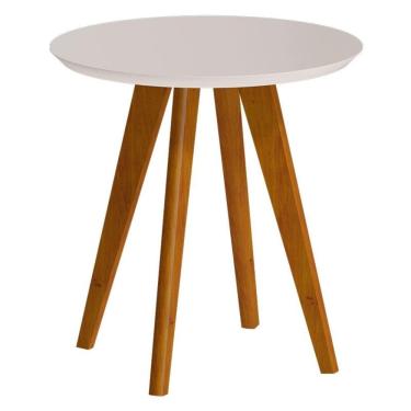 Imagem de Mesa Lateral Classic Redonda Off White - Imcal