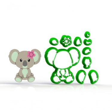 Imagem de Cortador Coala Corpo Bosque Cute Encantado Floresta Tamanho 7 Cm